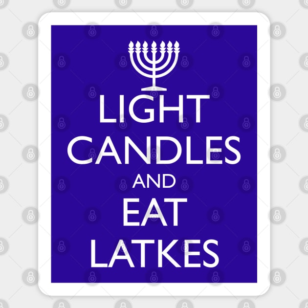 LIGHT CANDLES AND EAT LATKES Sticker by HolidayBug